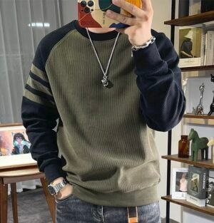 Hoodie – Urban Pulse Ribbed Bicolor Sweatshirt