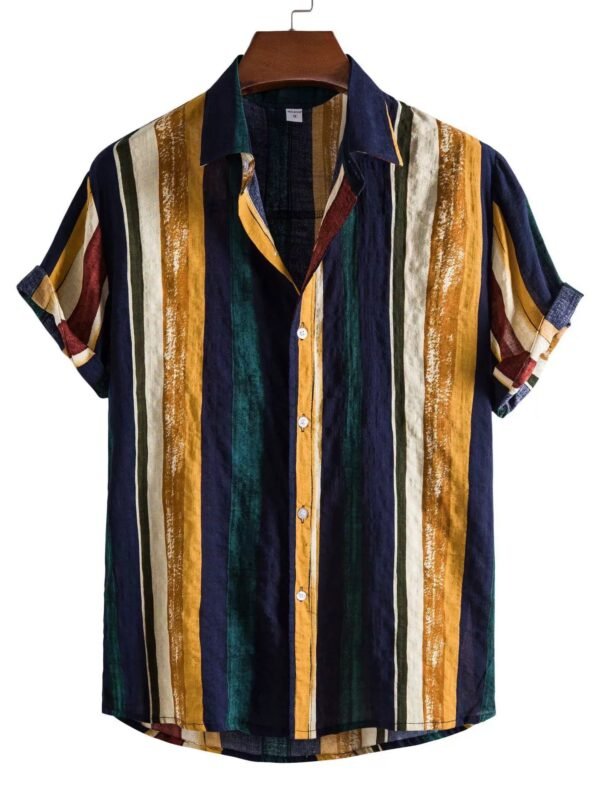 IMG_6264 Shirt – Multicolor Striped Summer Casual Shirt