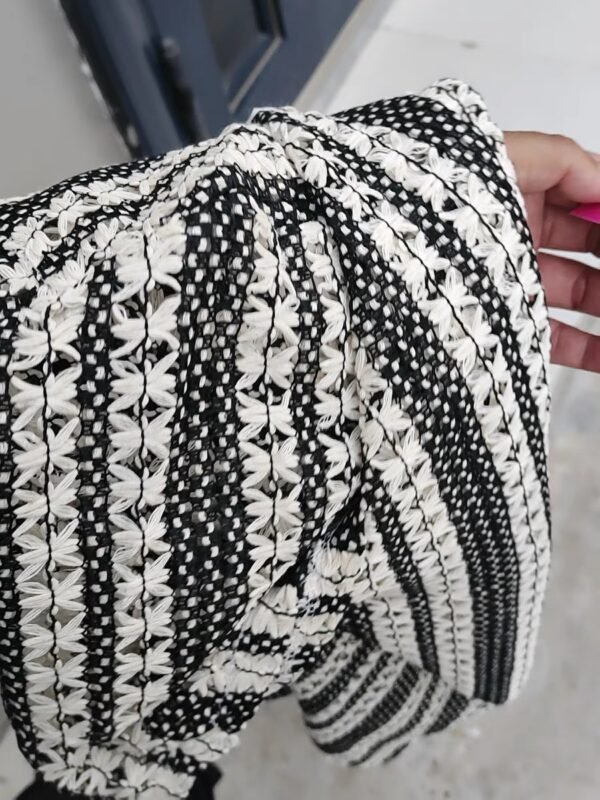 IMG_6268 Shirt – Black & White Striped Retro Minimalist Shirt