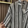 IMG_6270 Shirt – Black & White Striped Retro Minimalist Shirt