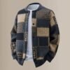 Cardigan – Patchwork Knitted Unisex – Winter Elegance