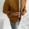 Jacket – Camel Suede Bomber – Casual Elegance