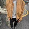Jacket – Camel Suede Bomber – Casual Elegance