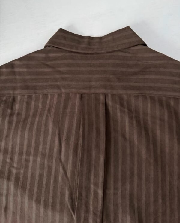 Shirt – Striped Elegance Café Mocha