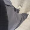 Pants Fluid – Integrated Belt Grey Wide Leg