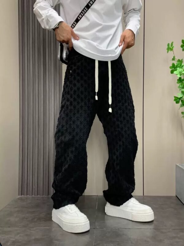 Pants Relax – Red Textured Oversized Streetwear