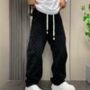 Pants Relax – Red Textured Oversized Streetwear