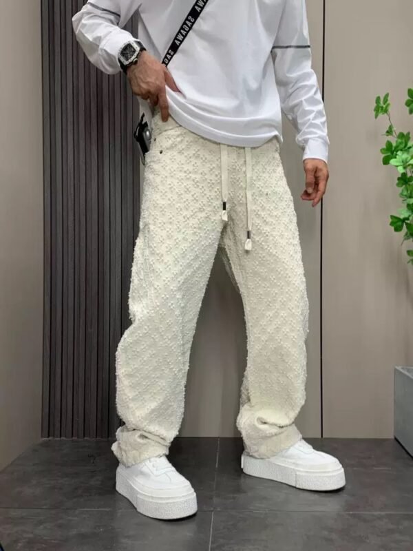 Pants Relax – Red Textured Oversized Streetwear