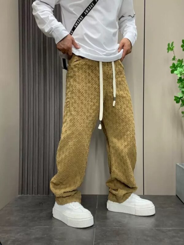 Pants Relax – Red Textured Oversized Streetwear