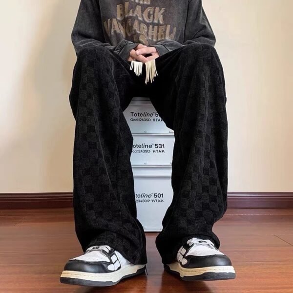 Pants Relax – Red Textured Oversized Streetwear