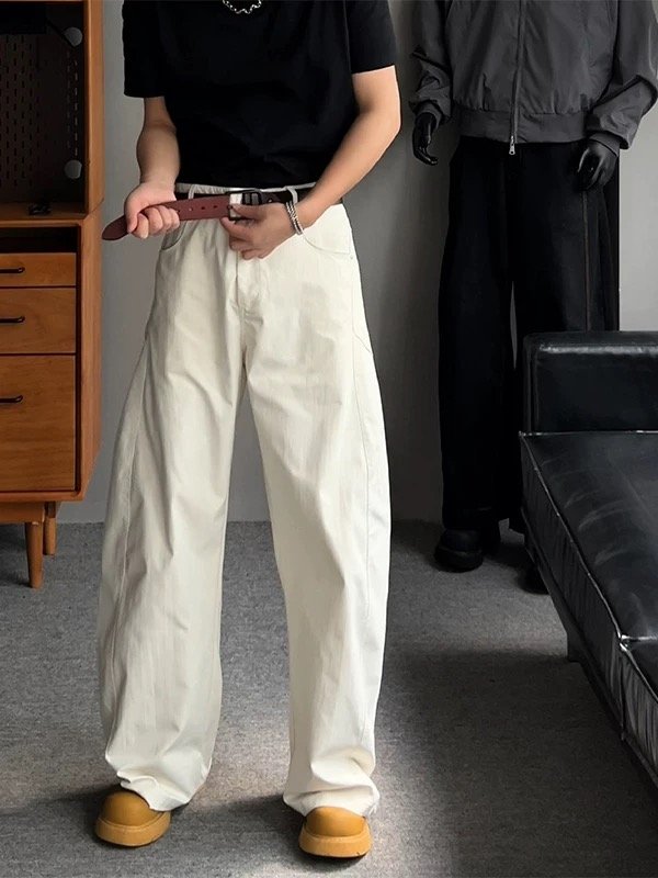 Pants Cream Flow – Unisex Wide-Leg Trousers