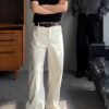 Pants Cream Flow – Unisex Wide-Leg Trousers
