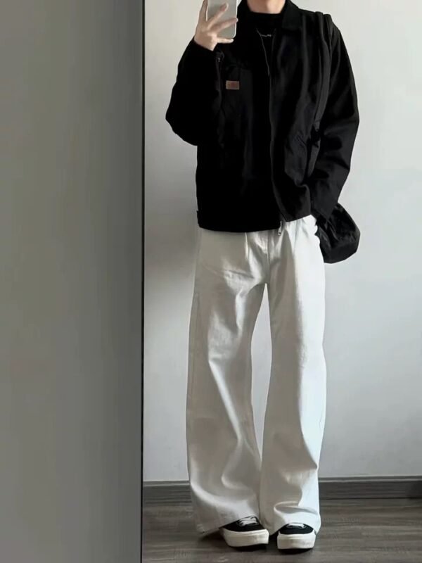 Pants Cream Flow – Unisex Wide-Leg Trousers