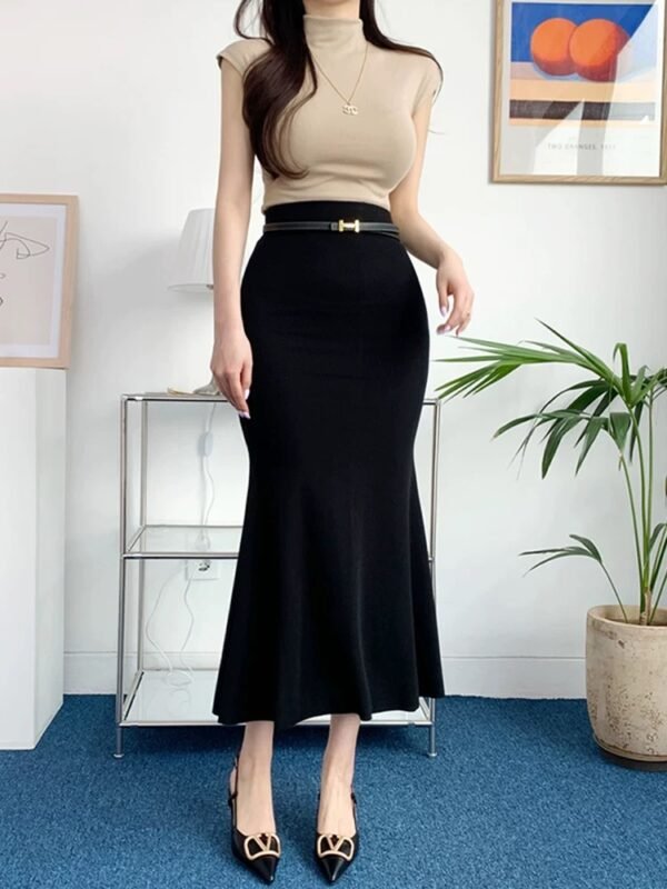 IMG_6861 Skirt – High-Waist Ribbed Mermaid Skirt