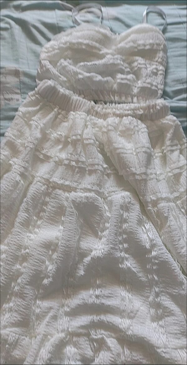 IMG_6872 Skirt & Top Two-Piece Set – Bohemian Spaghetti Strap Crop Top & Long Flowing Skirt