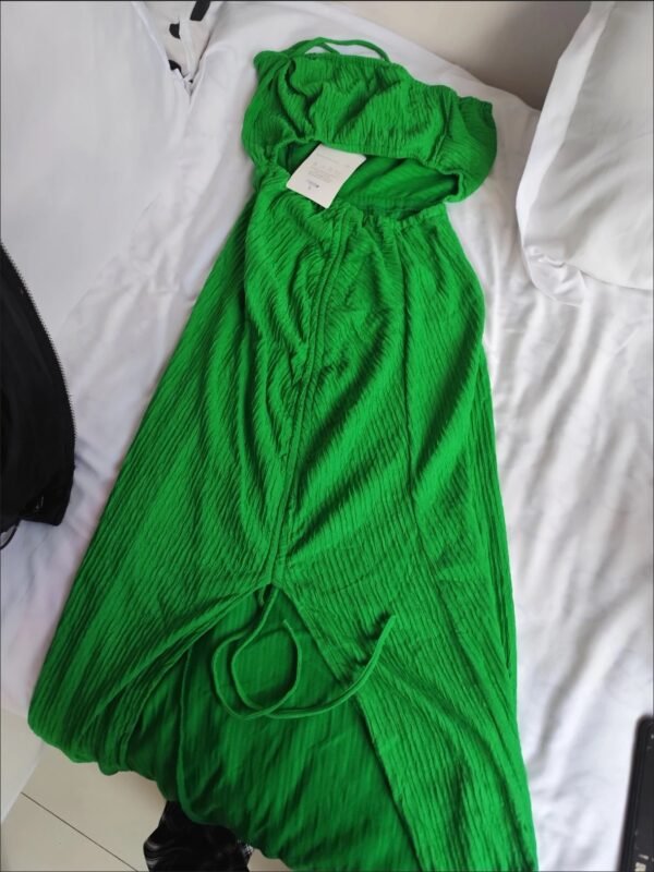 Bodycon Asymmetric Terracotta Dress – Draped Effect & Sexy Cut